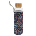 Coffret Bouteille en Verre 50 cl et Pochette 3 Couverts + Paille Inox