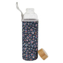 Coffret Bouteille en Verre 50 cl et Pochette 3 Couverts + Paille Inox