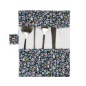 Coffret Bouteille en Verre 50 cl et Pochette 3 Couverts + Paille Inox