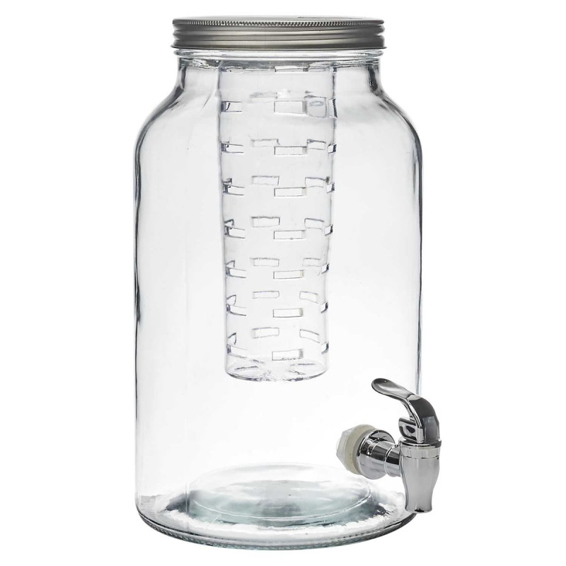 Distributeur à Boisson en Verre 5,5L avec Infuseur et Robinet Distributeur à Boisson en Verre 5,5L avec Infuseur et Robinet