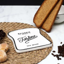 Assiette Toast "Tartine" en Céramique Blanche