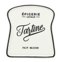 Assiette Toast "Tartine" en Céramique Blanche