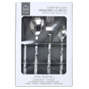 Ménagère 16 Pièces en Inox Manche Effet Marbre
