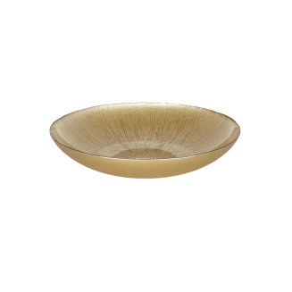 Plat Creux en Verre Doré Ø30cm