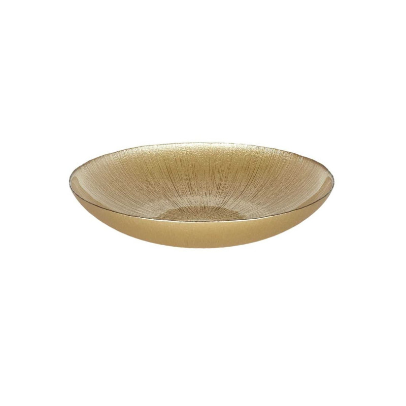 Plat Creux en Verre Doré Ø30cm Plat Creux en Verre Doré Ø30cm