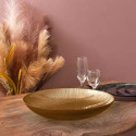 Plat Creux en Verre Doré Ø30cm
