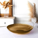 Plat Creux en Verre Doré Ø30cm