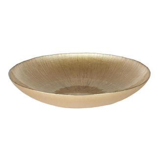 Plat Creux en Verre Doré Ø40cm