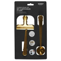 Set de 3 Ustensiles à Café comprenant 3 Pinces à Usage Spécifique