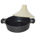 Plat à Tajine en Fonte d'Aluminium et Céramique Bicolore avec Poignées