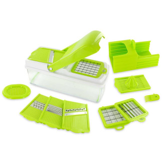 Mandoline Multifonction 5 en 1 avec 7 Accessoires