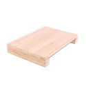 Planche à Découper en Bois avec Tiroir Intégré en Inox 38.5x26.5x5.5cm