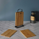 Lot de 6 Planches à Découper avec Support Métal Noir