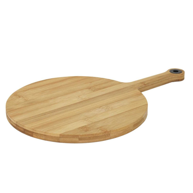 Planche à Découper Ronde en Bambou avec Manche Planche à Découper Ronde en Bambou avec Manche