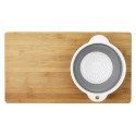 Planche à Découper en Bambou avec Passoire Intégrée