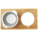 Planche à Découper en Bambou avec Passoire Intégrée