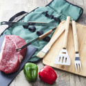 Lot de 4 Ustensiles à Barbecue avec Pochette de Rangement