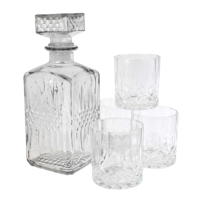 Service à Whisky avec Carafe et 4 Verres Service à Whisky avec Carafe et 4 Verres