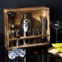 Coffret à Cocktail en bois avec 15 Accessoires