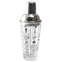 Shaker en Verre avec Recettes Imprimées 450 ml