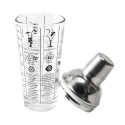 Shaker en Verre avec Recettes Imprimées 450 ml