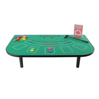 Mini Table de Blackjack avec Accessoires de Jeu