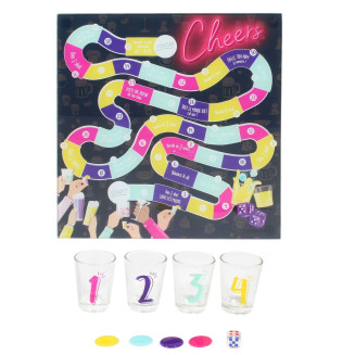 Jeu de l'Oie à Boire avec 4 Verres