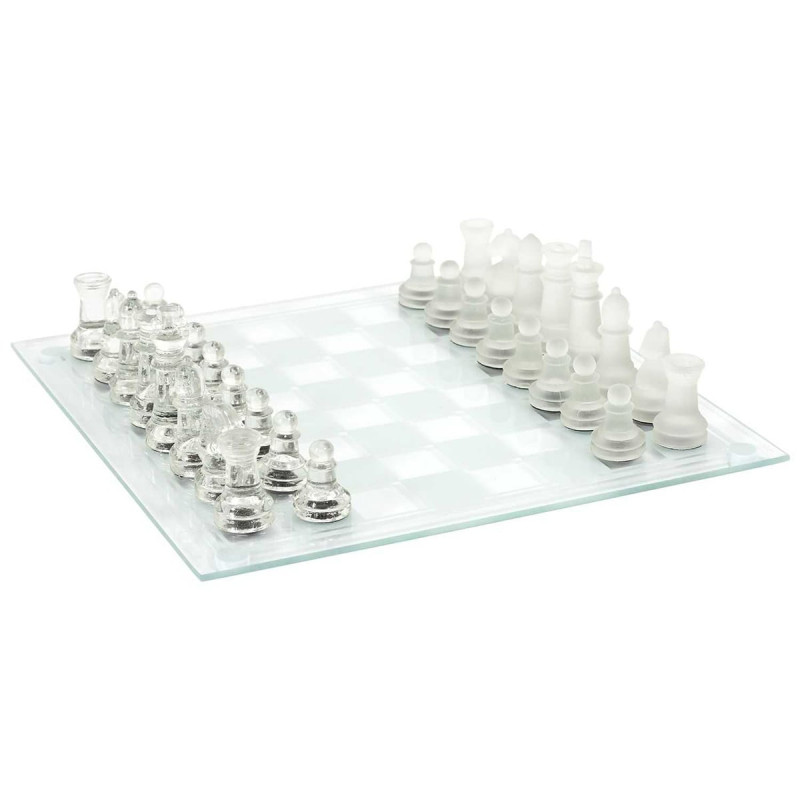 Jeu d'Echec en Verre 25x25CM