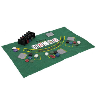 Jeu de Poker avec Tapis et 200 Jetons