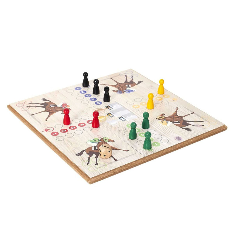 Jeu des Petits Chevaux en Bois Jeu des Petits Chevaux en Bois