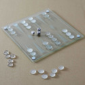Jeu de Backgammon en Verre 25x25CM