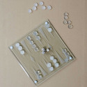 Jeu de Backgammon en Verre 25x25CM