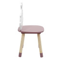 Chaise "Madame Princesse" Rose et Bois Naturel