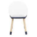 Chaise "Monsieur Heureux" Bleue et Bois Naturel