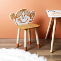 Chaise "Madame Bonheur" Jaune et Bois Naturel