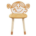 Chaise "Madame Bonheur" Jaune et Bois Naturel