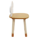 Chaise "Madame Bonheur" Jaune et Bois Naturel