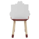 Chaise "Monsieur Costaud" Rouge et Bois Naturel