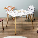 Table avec Pot à Crayon Intégré "Monsieur Madame"