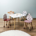 Table avec Pot à Crayon Intégré "Monsieur Madame"