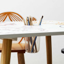 Table avec Pot à Crayon Intégré "Monsieur Madame"