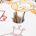 Table avec Pot à Crayon Intégré "Monsieur Madame"