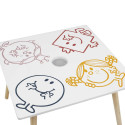 Table avec Pot à Crayon Intégré "Monsieur Madame"