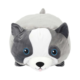 Peluche Coussin Chien Gris