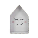Lot de 3 Boites Gigognes en Forme de Maison Rose et Blanc