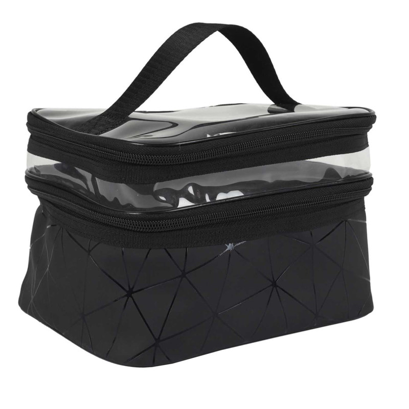 Trousse de Toilette 2 Niveaux Noire Trousse de Toilette 2 Niveaux Noire