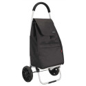 Chariot Shopping en Tissu Résistant Noir