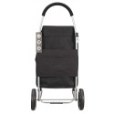 Chariot Shopping en Tissu Résistant Noir