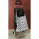 Chariot Shopping en PVC Noir Impression "Main de Fatima"