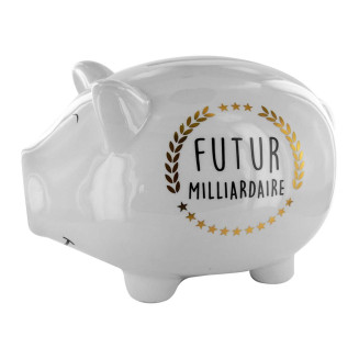 Tirelire Cochon XXL en Céramique Blanche